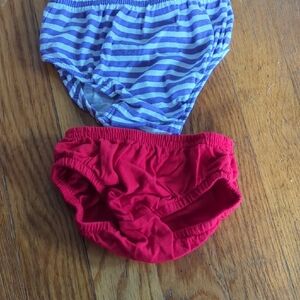 Striped Blue and Red Kids Underwear Set